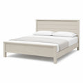Lit double 160 × 200 cm en bois et MDF beige avec tête et pied de lit