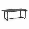 Table de jardin rectangulaire en aluminium anthracite 180 × 90 × 75 cm